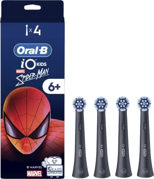 Oral-B iO Kids Spiderman černá 4 ks / Náhradní hlavice / pro Oral-B iO Kids (iO refill 4 Spiderman)