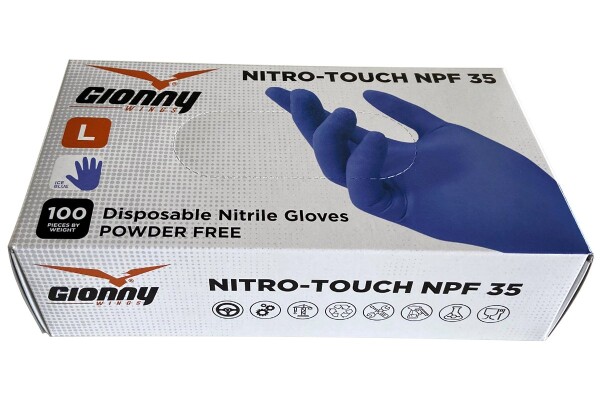 Jednorázové nitrilové rukavice Payper NITRO-TOUCH NPF 35 velikost L S00282017199011L-B