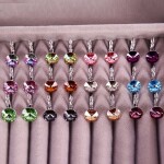 Náušnice Swarovski Elements Amanda Ametyst, Fialová