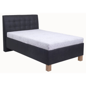 Čalouněná postel Victoria 140x200, černá, včetně matrace