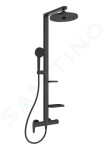 IDEAL STANDARD - ALU+ Sprchový set s baterií, průměr 26 cm, 2 proudy, hedvábná černá BD584XG