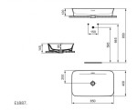 IDEAL STANDARD - Ipalyss Umyvadlo na desku, 65x40 cm, s přepadem, Ideal Plus, bílá E1887MA