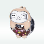 ELENYS Royal Fashion stříbrný přívěsek Donutek panda
