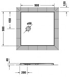 DURAVIT - Tempano Sprchová vanička 90x90 cm, Antislip, bílá 720188000000001