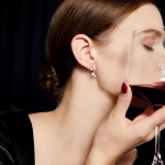 Náušnice s perlami Georgette, Zlatá Bílá