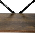 Regál, 5 polic, dekor staré dřevo, MDF, černý lak