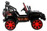 Mamido Elektrické autíčko Jeep Raptor 4x4 černé s plameny