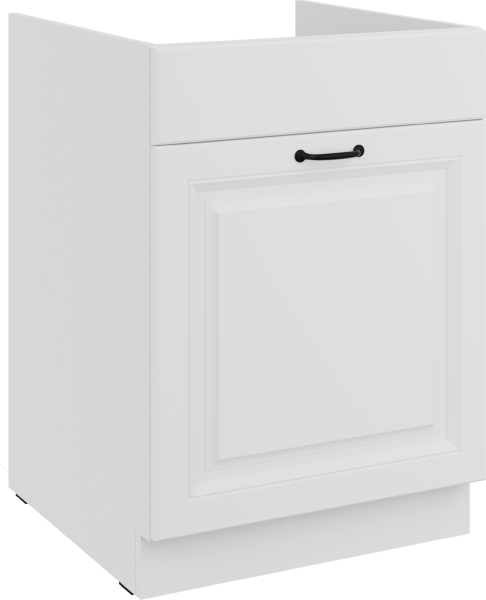 Spodní skříňka pod dřez Stilo 60 ZL 1S BB - Premium Box Barva korpusu: Bílá, Barva dvířek: Bílá