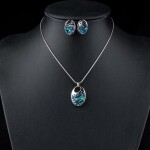 Souprava náhrdelníku a náušnic Swarovski Elements Acqua, Světle modrá 37 cm + 3 cm (prodloužení)