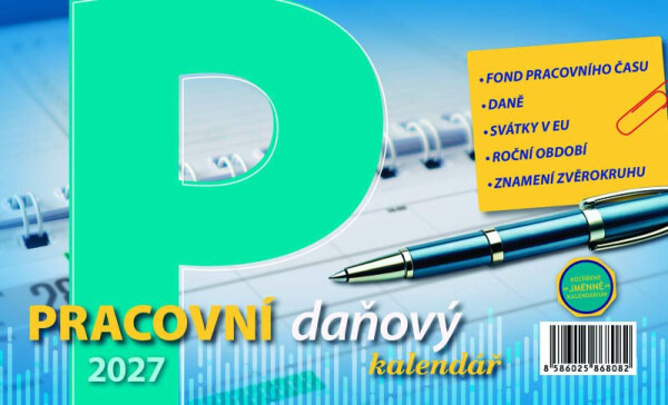 Kalendář 2027 stolní: PRACOVNÍ DAŇOVÝ