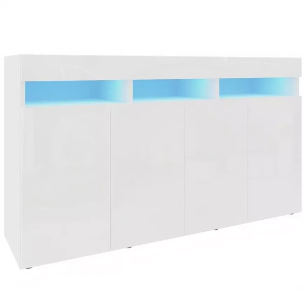 Komoda Izumi 140 WH bílá mat/lesk
