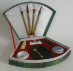 ROSA Sada pro čínskou kaligrafii - 11 kusů s příslušenstvím, hedvábná krabička, D.K.ART CRAFT