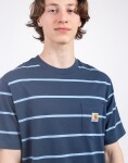 Tričko Carhartt WIP S/S Aiken Pocket T-Shirt Aiken Stripe, Dusky Blue