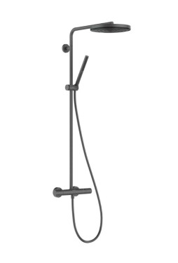 HANSGROHE - Pulsify S Puro Sprchový set s termostatem, průměr 26 cm, EcoSmart, kartáčovaný černý chrom 24223340