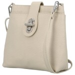 Stylová dámská kožená crossbody Dopina, béžová