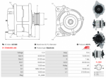 Alternátor A2158S