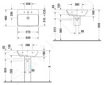 DURAVIT - ME by Starck Umyvadlo 600x460 mm, s 1 otvorem pro baterii, s WonderGliss, alpská bílá 23356000001