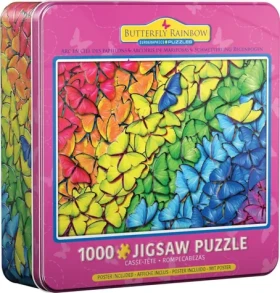 EUROGRAPHICS Puzzle Motýlí duha v plechové krabičce