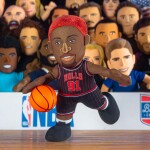Plyšový hráč Chicago Bulls NBA Dennis Rodman Bleacher Creatures