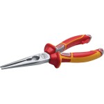 Knipex 26 26 200 T Půlkulaté kleště s břity VDE s připevňovacím okem 200mm / úzké ploché kleště /40° / délka čelistí:73m (26 26 200 T)