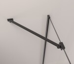 Erga Bern, 1-křídlé dělené sprchové dveře do otvoru 70x195 cm, 6mm čiré sklo, černý profil, ERG-V02-BERN-D070-BK