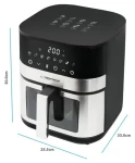 Esperanza EKA003 černá/nerez / Horkovzdušná fritéza / 1400 W / 5 L / 8 programů / 200 °C (EKA003)