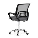 Dětská židle, výškově nastavitelná, šedá síťovina, KA-L103 GREY