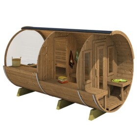 Sudová sauna DELUXE 400 BOROVICE THERMO, prosklená, rozložená CFSEO35L