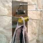 SAPHO - Závěsný háček na sprchovou zástěnu, zlato mat 1301-08GB