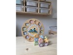 Mamido Dřevěné edukativní hodiny s puzzle Tvary Montessori