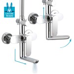 Mereo Nástěnná baterie Eve 150mm s otoč. ramínkem a tyčí pro ruční a talířovou sprchu, bez příslušenství CBE60101SE