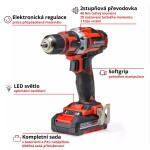 Aku vrtačka Einhell TE-CD 18/40 Li (2x2,0 Ah) + 69 ks příslušenství 4513934