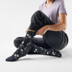 Dámské merino městské ponožky SMARTWOOL Women's Everyday Garden Gala Crew Socks, Charcoal velikost: 34-37 (S)
