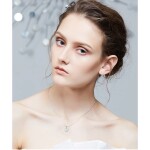 Exkluzivní náhrdelník Swarovski Elements Katherine - srdce, Bílá/čirá 40 cm + 5 cm (prodloužení)