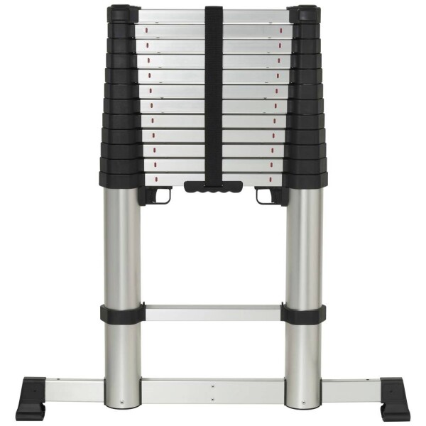 TOOLCRAFT TO-9610686 Slitina hliníku teleskopický žebřík Montáž bez nářadí max.prac. výška: 4.52 m hliník EN 131 15.9 kg