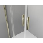 MEXEN - Exo dvojité posuvné sprchové dveře 140, transparent, zlatá 8152-140-000-50-00