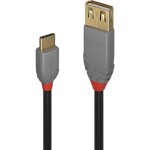 Delock USB 2.0 prodlužovací kabel plochý zahnutý [1x USB 2.0 zástrčka A - 1x USB 2.0 zásuvka A] 1.00 m černá oboustranně zapoji