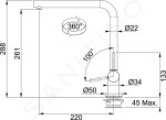 FRANKE - Baterie Dřezová baterie FN 9311.031, sklopná pod okno, chrom 115.0263.158