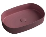 ISVEA - INFINITY OVAL keramické umyvadlo na desku, 55x36cm, maroon red 10NF65055-2R