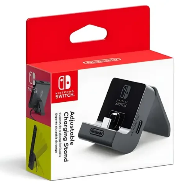 Nintendo Nastavitelný nabíjecí stojan pro Switch černý / Nabíjecí stojan / Switch, Switch Lite / USB 2.0 (HAC-A-CDTKA)