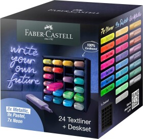 Faber-Castell, 254602, Textliner, sada zvýrazňovačů ve stolním boxu, 24 ks