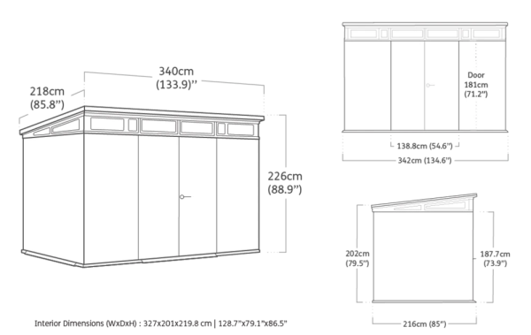 KETER PENT Signature VERTICAL domek 11x7 - hnědý