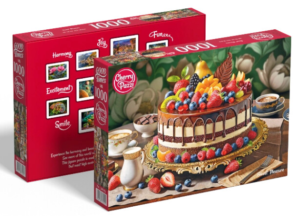 Puzzle Cherry Pazzi 1000 dílků - Sladké potěšení - dort