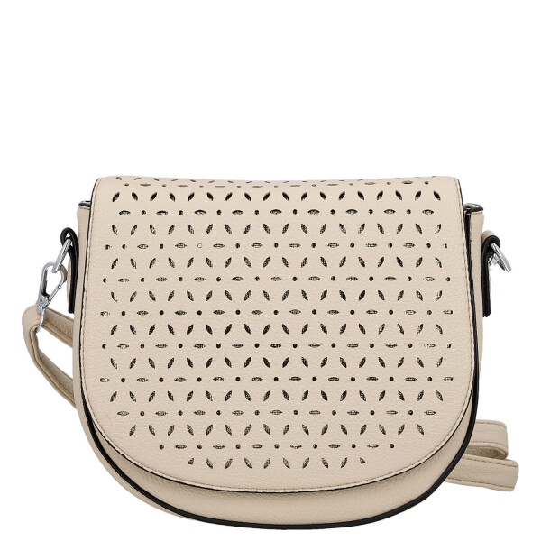 Moderní dámská koženková crossbody kabelka Lydie, tmavě béžová