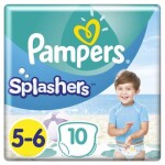 Pampers Splashers Baby Shark 5, 10 Jednorázové Plenkové Kalhotky do Vody, 14kg+