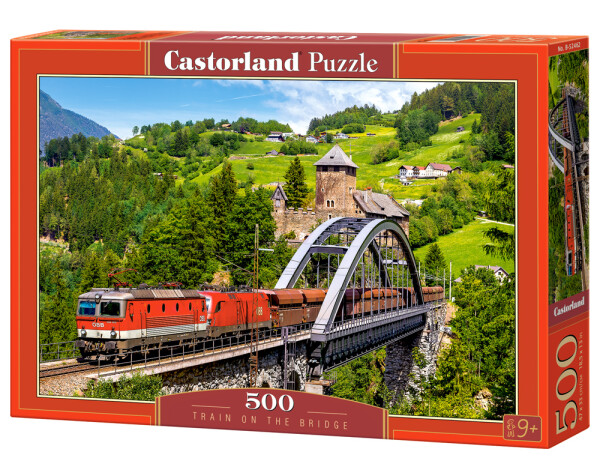 Puzzle Castorland 500 dílků - Vlak na mostě