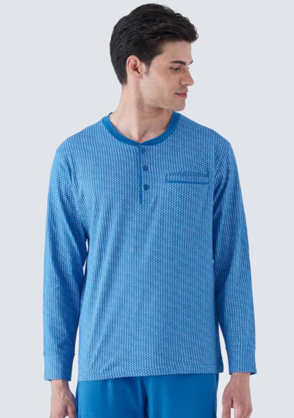 Pánské pyžamo Karelpiu KC8215 Modrá M