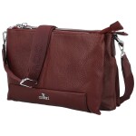 Trendy dámská koženková crossbody kabelka Kalle, vínová