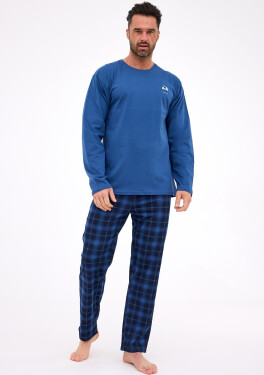 Pyžamo Cornette 124/306 long/r Denali 2 S-2XL pánské džínovina XXL