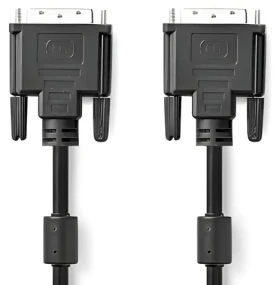 Nedis DVI-D 24+1 - DVI-D 24+1 2 m černá / DVI kabel / 2560×1600 / poniklované konektory / přímý (CCGB32000BK20)